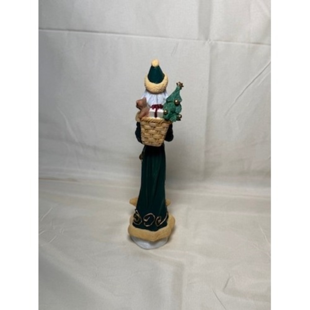 Lenox Vintage Santa Claus Figurine Green Gold Robe Staff Bell 8.5 Inch EUC 1996 - Picture 3 of 8